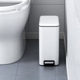 thumbnail image 5 of Trash Can with Lid Soft Close, 2 Gallon Stainless Steel Step Trash Bin, Slim Garbage Can with Inner Buckets for Bathroom, Bedroom, Office, Kitchen ( Black ), 5 of 6