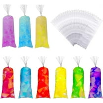 Clear Popsicle Mold 200 Pcs,Ice popsicle molds for Yogurt,Sealable for Summer Juice Bag,Ice Lolly Bags for Fill Juice,Popsicle Mold for Camping,Picnics,Snacks (Clear)