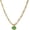 Green-Aventurine gem, variant on Women's green aventurine pendant necklace, exquisite 18K gold-plated chain choker, can be stacked, jewelry set, not easy to fade.