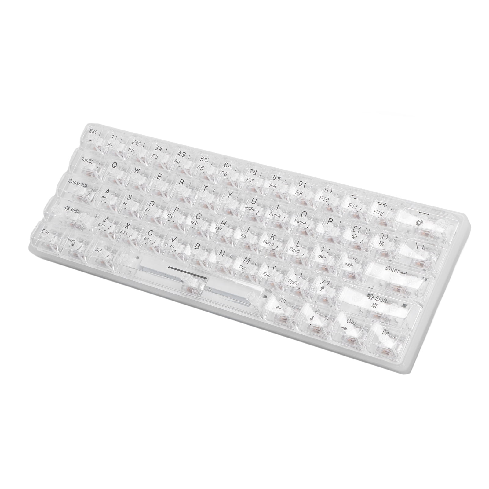 RGB Keyboard, Gasket Mount Transparent Mechanical Keyboard White Switch  for PC for