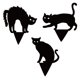 thumbnail image 5 of Paquete de 3 carteles de gato negro para patio con estacas, decoraciones de silueta aterradora para decoración de jardín al aire libre Xemadio ZJWJ891, 5 of 5