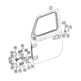 thumbnail image 4 of New Genuine Mopar Door Door Outer Repair 2018-2024 OE 68281042AE, 4 of 10