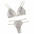 thumbnail image 1 of Harpily 2025 Intimates Women's Floral Embroidery Underwire Underwear Set Mesh Bra And Panty Set, 1 of 7