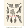 thumbnail image 3 of Deep Red Stamps Wings Rubber Stamp Set3 x 4inches, 3 of 4