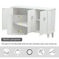 thumbnail image 6 of Atumon Accent Cabinet with 3 Doors, Modern Storage Cabinet Furniture, Wood Sideboard with Adjustable Shelves, Buffet Cabinet for Kitchen Living Room Entryway Hallway, 47.2"L x 15.7"W x 31.5"H, White, 6 of 10