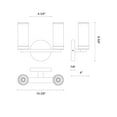 thumbnail image 6 of WV309022UBCG-Kuzco Lighting-Revolve - 2 Light Bath Vanity-Urban Bronze Finish, 6 of 7