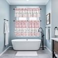 thumbnail image 3 of Red Plaid Farmhouse Kitchen Curtains Sets for Windows 24 Inch Length, Watercolor Cute Country Pigs Checkered Rod Pocket Window Treatments Tier Curtains and Valances Set for Bedroom/Bathroom, 3 of 8
