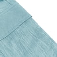 thumbnail image 7 of UVEASISHA Big And Tall Casual Shorts for Men Drawstring Summer Beach Cargo Shorts Loose Fit Cotton Linen Shorts Breathable Comfy Vacation Shorts with Pockets Sky Blue 4XL, 7 of 7