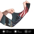 thumbnail image 3 of Picia American Flag Arm Sleeves for Men and Women - Tattoo Cover Up UPF 50+ Cooling Sports Sleeve for Basketball Golf Football-One Size, 3 of 8