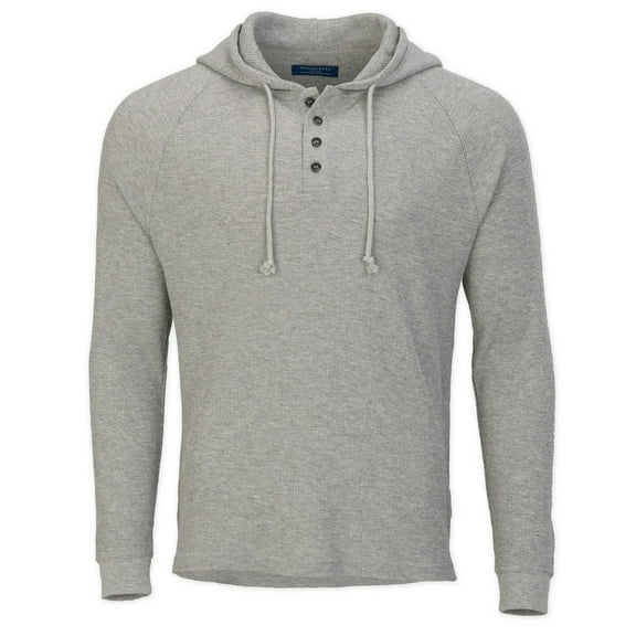 Boxercraft BM3702 Men's Waffle Knit Pullover Hoodie-Oxford Heather-2XL