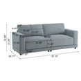 thumbnail image 7 of Modern Sofa Couches for Living Room,Mid-Century Upholstered Sofa Furniture with Sturdy Wooden Legs for Living Room,Bedroom,Grey, 7 of 7