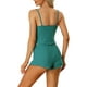 thumbnail image 3 of Conjuntos de pijama para mujeres INSPIRE CHIC, camisetas de punto con pantalones cortos, 2 piezas, ropa de dormir XL verde pavo real, 3 of 6