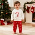 thumbnail image 2 of FEIFLY Winter Boys Hood Tops Pants Casual Tracksuit Long Sleeve Tops With Cane Design And Comfortable Pants Soft Fuzzy Athletic Outfits Kids Holiday Season Boho Baby Child Clothes Sets, 2 of 9