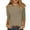 05# Khaki, variant on 3/4 Sleeve Shirts Women Elbow Length Crewneck Casual Loose T-Shirts Summer Basic Tee Tops Purple XL