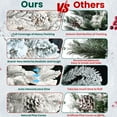 thumbnail image 4 of CZBZ 7FT Christmas Tree, Pre-Lit Artificial Flocked Full Tree with Pine Cones, 1124 Branch Tips, 45 Natural Pinecones, Holiday Decoration with Metal Stand for Indoor Outdoor Party, 4 of 10