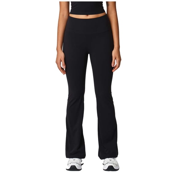 Purcolt Women's Flare Yoga Pants, High Waist Trendy Tummy Control Leggings Wide Leg Bootcut Sweatpants Pants