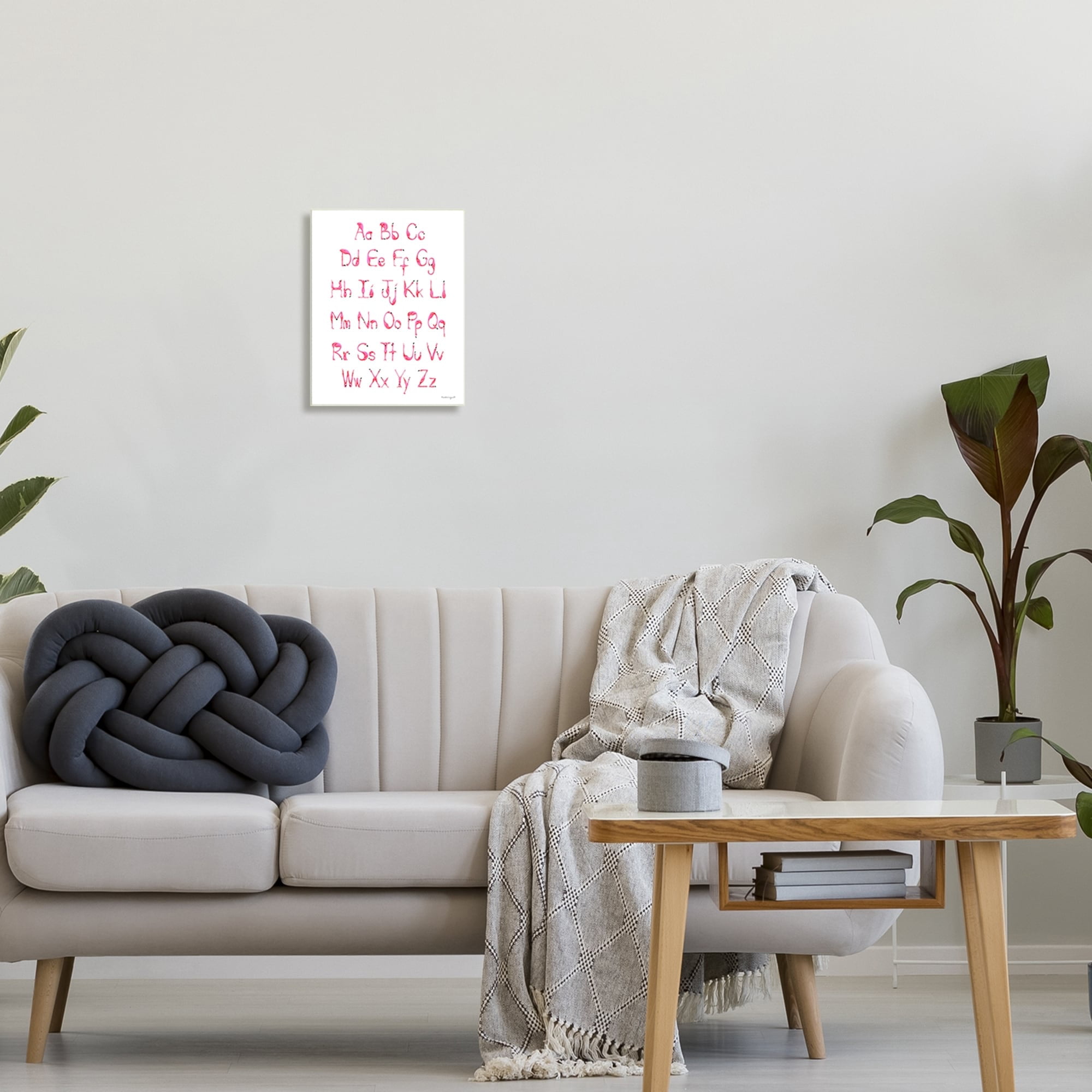 Stupell Industries Flamingo Shaped Letters Alphabet Pink Typography Design Graphic Art Unframed Art Print Wall Art, Design by Amelie Legault