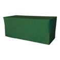 thumbnail image 1 of LA Mantel a medida de popelina de poliéster de lino 96 "L x 30" W x 30 "H, verde esmeralda LA Linen TCpop_fit_96x30x30_GreenEmP32, 1 of 1