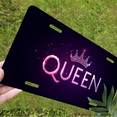 thumbnail image 5 of 1 Pcs 2D Flat License Plate Covers & Frames, QUEEN For Decorative Front, Waterproof For Decoration Aluminum License Plate Covers & Frames Cover For Men Women, 12" X 6", 5 of 6