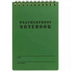 4" X 6" Military Style Weatherproof Notebook - Olive Drab-6pk Olive Drab 4" x 6"
