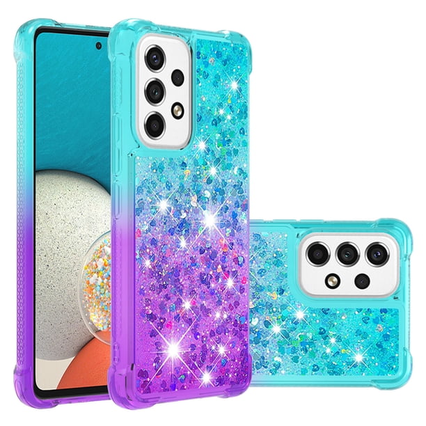 Funda para Samsung Galaxy A53 5G Transparente con Brillos Carcasa Protectora Antigolpes con Glitter Brillante
