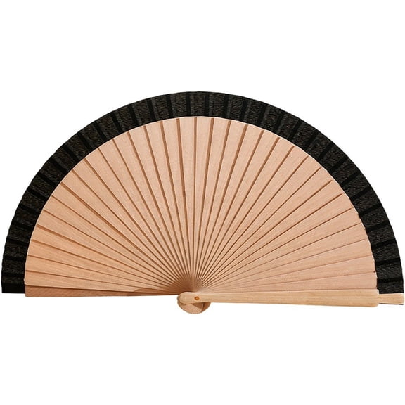 Vjnyvs Hand Held Folding Fan for Women,Vintage Bamboo Silk Fans, Elegant Foldable Fans for Dance, Music Festival, Wedding, Church