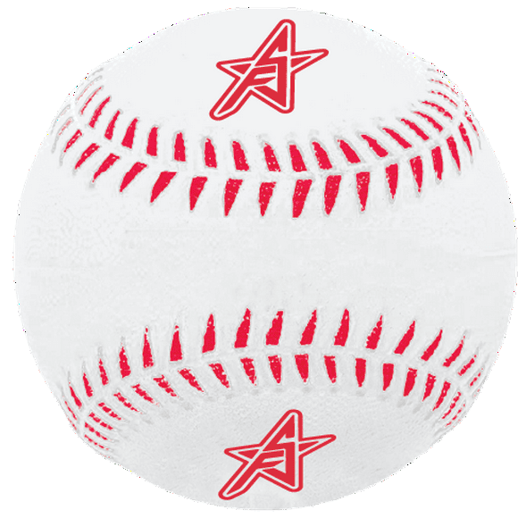 Future Stars balle de tee-ball / baseball en caoutchouc PlaySafe - Blanc avec impression de coutures rouges - 3 pouces de diamètre et 9 pouces de circonférence - Intérieur/Extérieur - Noyau en caoutch Jouez en toute sécurité