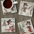 thumbnail image 5 of Thirstystone "Brown Hat Snowmen" 4-Pack Tumbled Tile Coasters, 5 of 7
