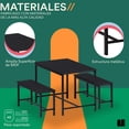 thumbnail image 3 of Mubson Comedor con 2 Taburetes. Antecomedor Naly Negro, 3 of 5