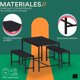 thumbnail image 3 of Mubson Comedor con 2 Taburetes. Antecomedor Naly Negro, 3 of 5