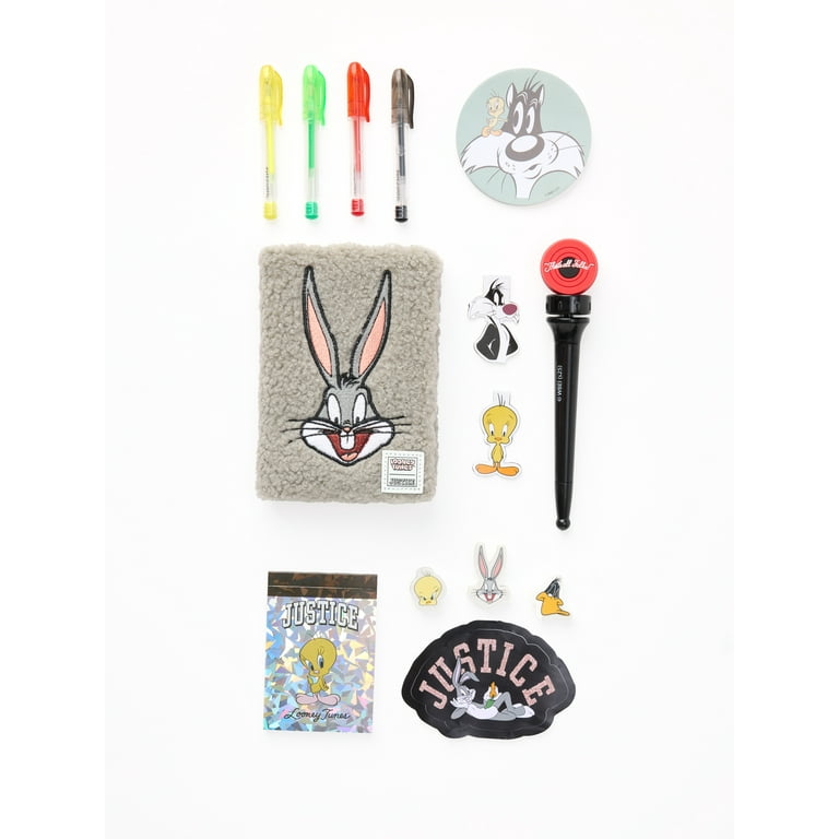Justice Stationery Set with Looney Tunes Case, 15 Piece Unisex