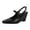 Black, variant on Wedge Heels for Women Comfortable Leather Ankle Strap Slip on Lightweight Square Closed Toe Business Casual Work Dress Shoes Brown Size 8