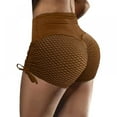 thumbnail image 2 of Sports Booty Shorts for Women High Waisted Bubble Textured Scrunch Butt Lifting Gym Workout Hot Pants, 2 of 5