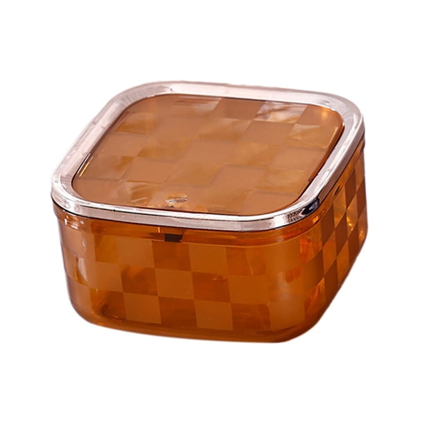 Cubo de basura de mesa Organizador de almacenamiento Cubo de basura multifuncional Contenedor de basura para Naranja Pequeño