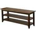 thumbnail image 3 of TinyTimes 40" Shoe Rack Bench 3 Tier Wood Shoe Storage Bench Living Room Storage Bench Entryway Bench-Dark Brown, 3 of 9
