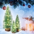 thumbnail image 2 of APODESS 3Pcs with Light Small Christmas Tree with Lights, Mini Christmas Tree Table Top Decorations, Desktop Miniature Pine Tree Xmas Holiday Decor, 2 of 7