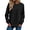 #05 Black, variant on Womens Fall Tops Long Sleeve Tunic Tops Loose Striped Print T Shirt Clothing Crew Neck Shirt Khaki Pullover Tops Size M