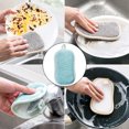 thumbnail image 4 of Inteprter 1 Uds. Toalla de limpieza de cocina utensilios de cocina cepillos trapos de limpieza antigrasa absorbente paño de accesorios esponja de 2 Suministros de limpieza para el hogar Azul Inteprter HA003563-02, 4 of 6