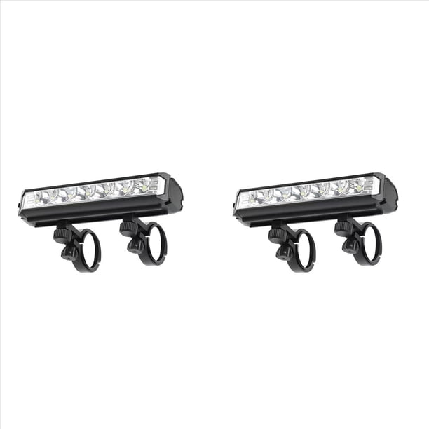 2X Luz LED Frontal para Scooter Eléctrico 4000mAh Linterna Impermeable Carga USB Lámpara de Ciclismo para Bicicleta