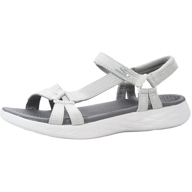 Skechers Sandalia Deportiva On-The-Go 600-Brilliancy Para Mujer Blanco Gris 11 M Us