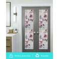thumbnail image 5 of Window Privacy Film Vintage Spring Floral Stained Glass Window Film Decorative Sun Block Window Cover Pink Summer Botanical Retro Flowers Window Clings Static Sticker for Bathroom 17.7"x78.7", 5 of 7