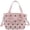 Pink, variant on Polka Dot Bow Bucket Bag PU Leather Drawstring Crossbody Shoulder Purse White 21cm 1Pc