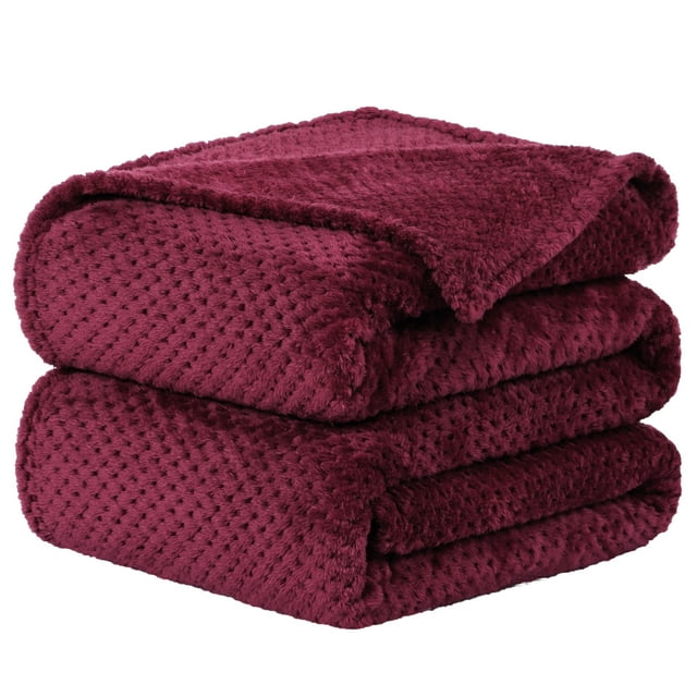 Unique Bargains Couverture de Lit en Molleton de Luxe en Maille Tissée