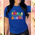 thumbnail image 3 of Letras Playera Blusa Con Estampado De La Abuela Mas Bonita Ropa Para Mujer Color Azul Talla Mediana Marca Emil SaEs, 3 of 4