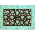 thumbnail image 1 of Ahgly Company Indoor Rectangle Oriental Light Blue Traditional Area Rugs, 2' x 5', 1 of 4