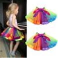 thumbnail image 2 of Baby Pettiskirt Dancewear Colorful Dancewear Princess Ballet Rainbow Tutu Skirt Girls Rainbow Tulle Mini Dress, 2 of 9