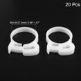thumbnail image 2 of Uxcell 20 Pack Plastic 24.8-27.2 mm Adjustable Double Snap Grip Hose Clamps, White, 2 of 5
