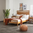 thumbnail image 5 of Atticus Beveled Headboard Solid Wood Queen Bed in Caramel, 5 of 11