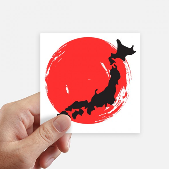 Black Map Japan Sticker Square Waterproof Stickers Wallpaper Car Decal