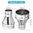 thumbnail image 2 of Unique Bargains Réducteur de Conduit Rond 6 Pouces à 3 Pouces, Adaptateur en Acier Galvanisé, Ton Argenté, 2 of 5